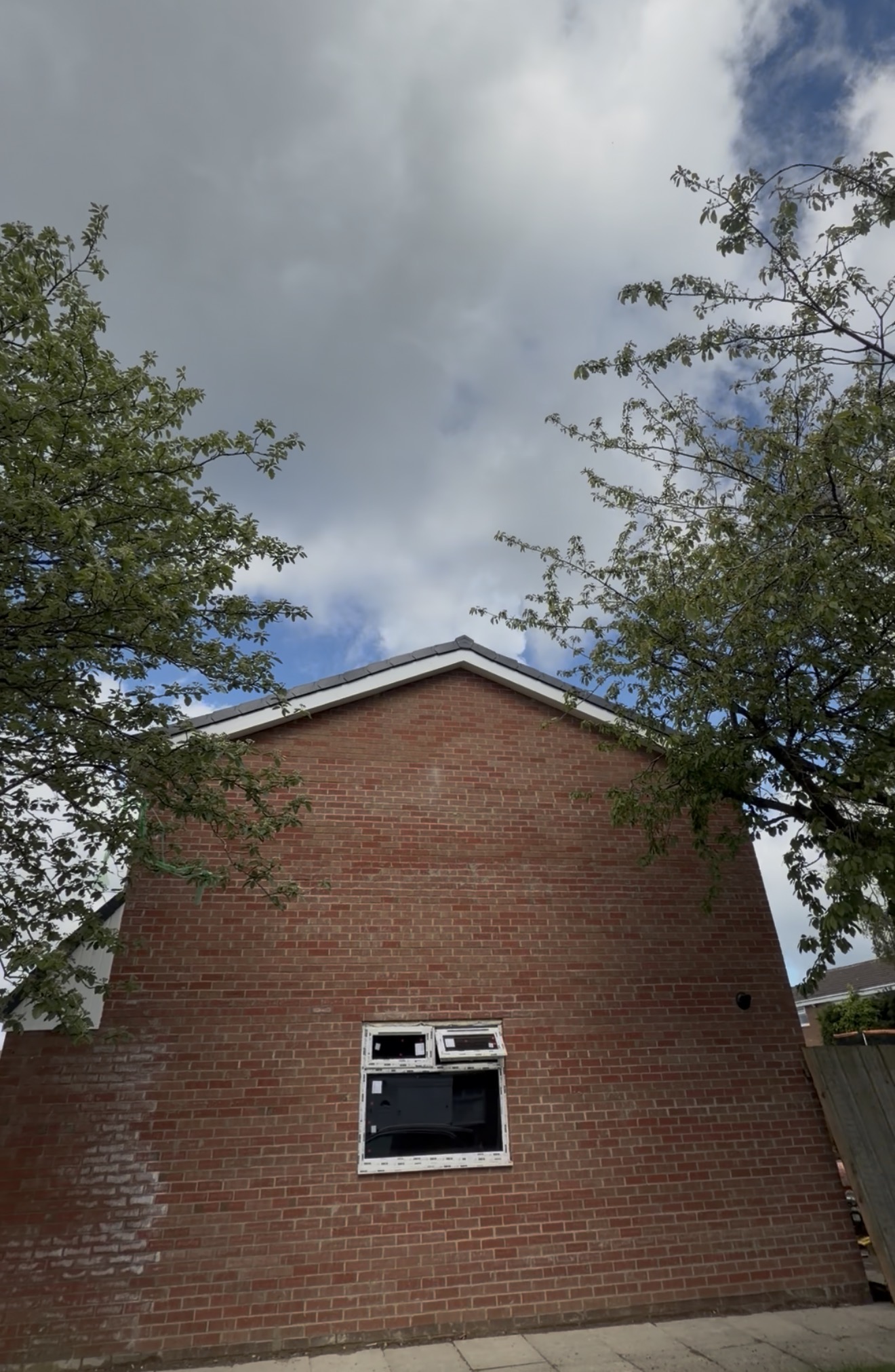 Double-storey extension project photo showing an extension build in the North East