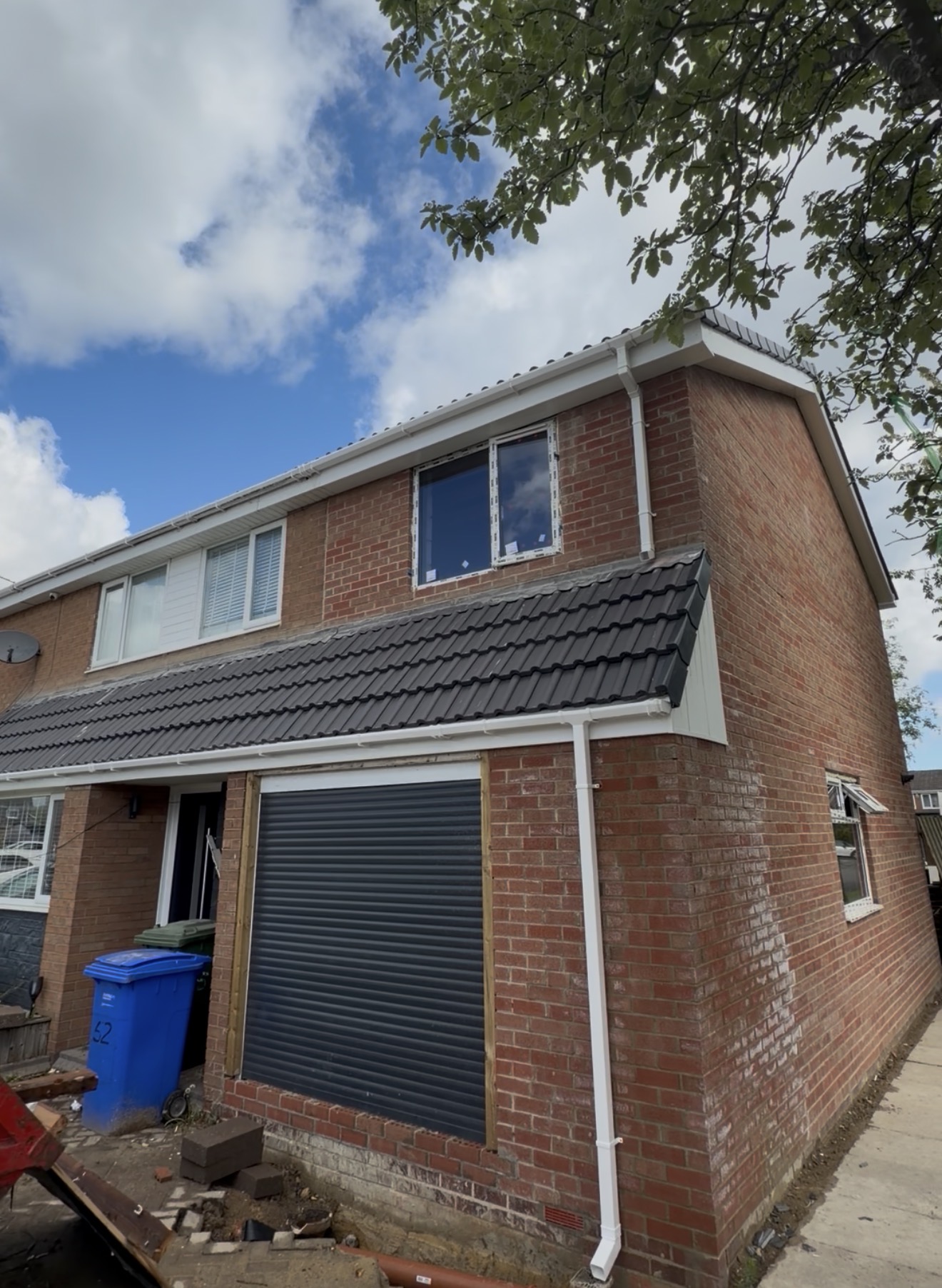 Home extension project photo showing work in progress on a property extension
